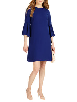 Phase Eight Annabell Fluted Sleeve Dress, Blue