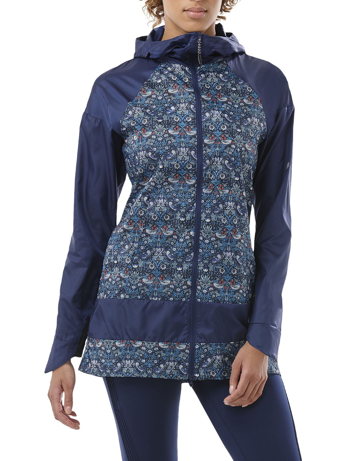 Asics Liberty Fabrics Collection Long Sleeve Running Jacket, Blue, S