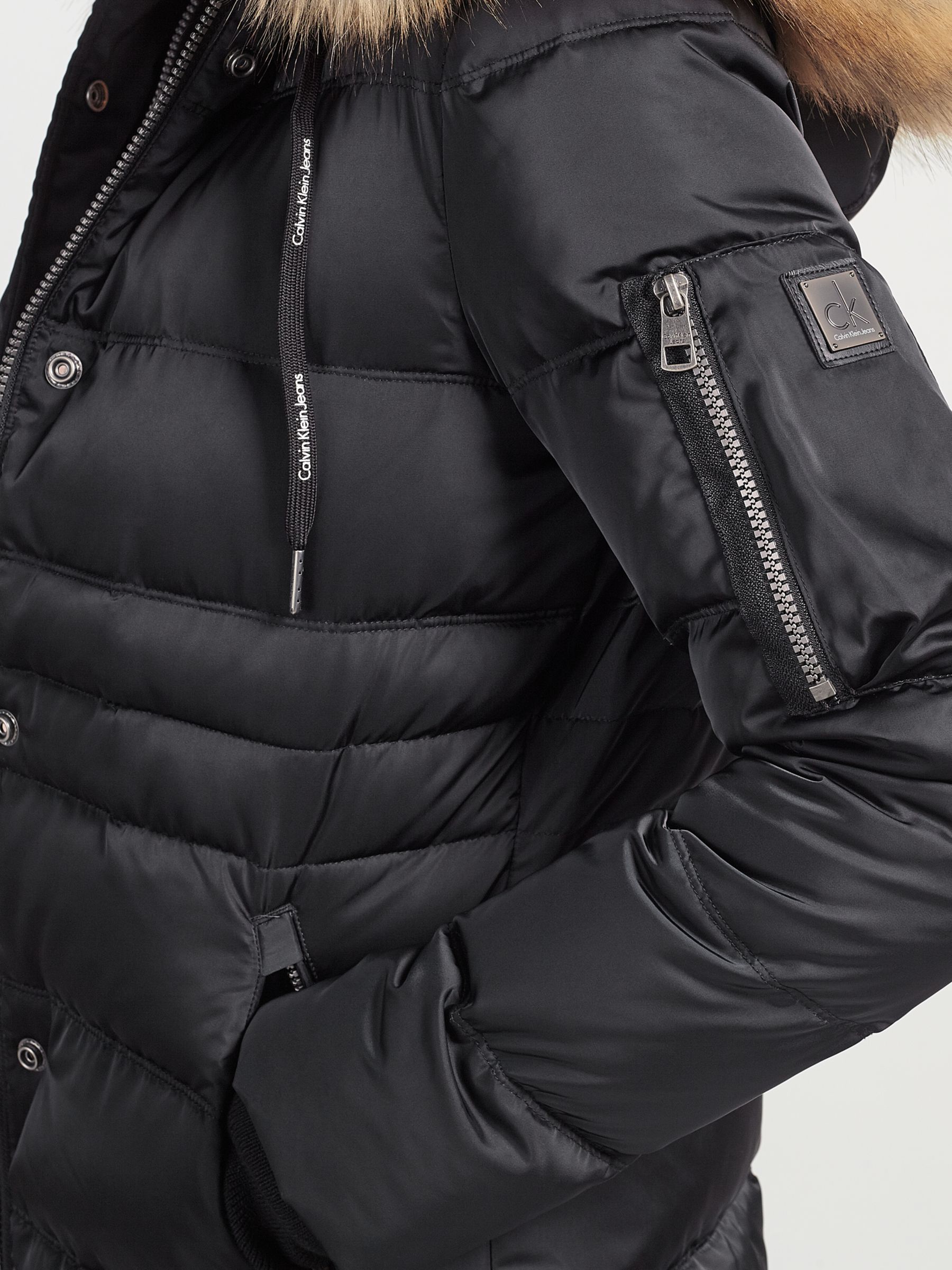 calvin klein jeans quilted down parka jacket