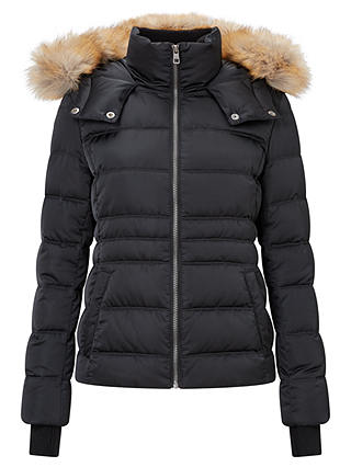 Calvin Klein Ovidia Faux Fur Hooded Coat