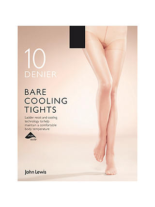 John Lewis & Partners 10 Denier Bare Cooling Tights, Pack of 1