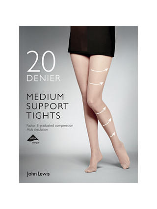 John Lewis 20 Denier Medium Support Tights, Pack of 1