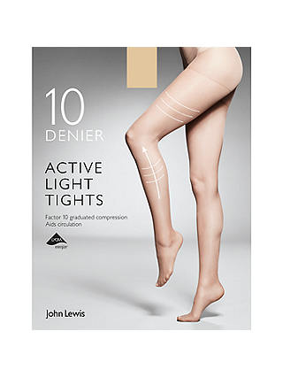 John Lewis & Partners 10 Denier Firm Support Active Light Sheer Tights