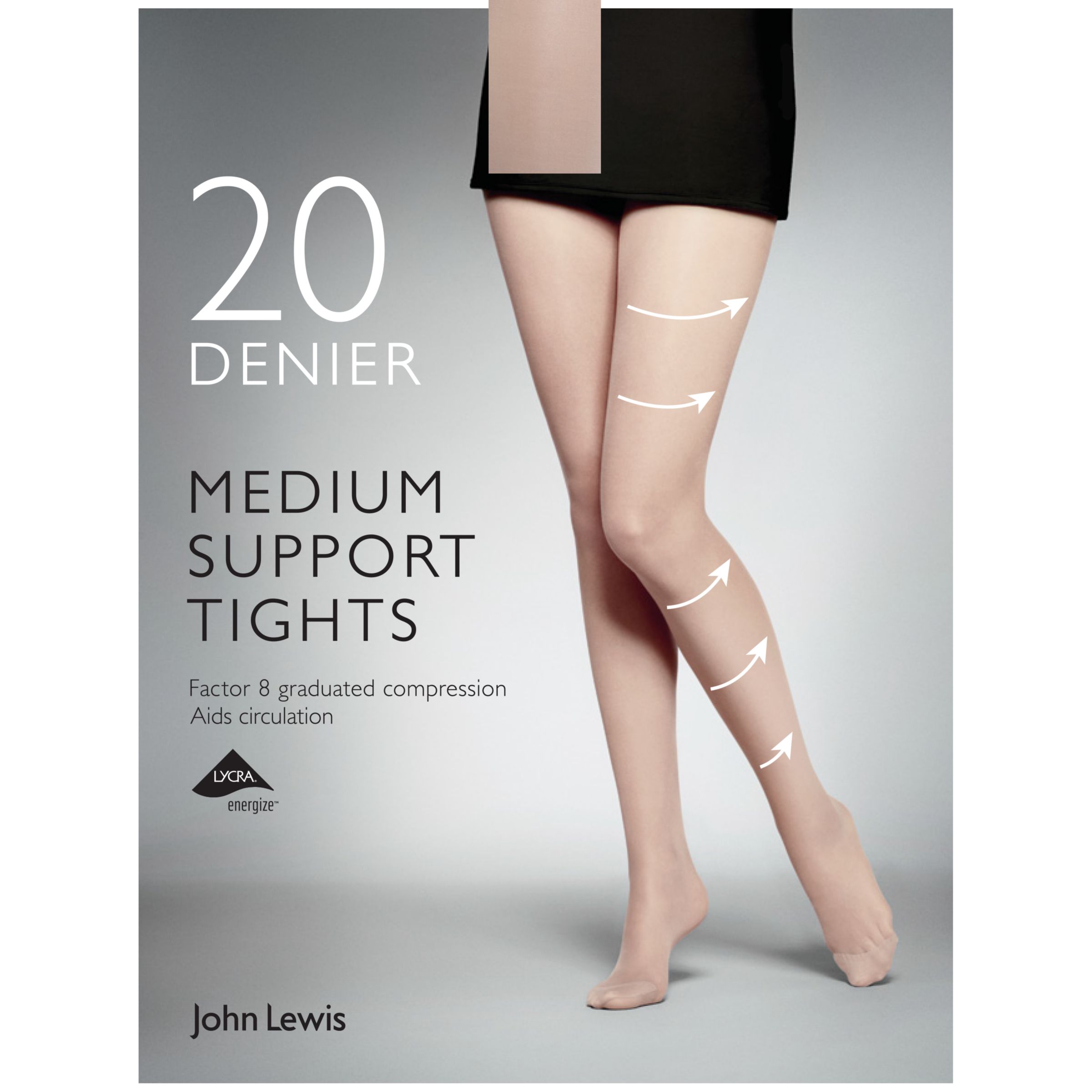 John Lewis 20 Denier Medium Support Tights, Pack of 1