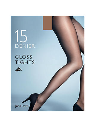 John Lewis & Partners 15 Denier Gloss Tights, Pack of 1
