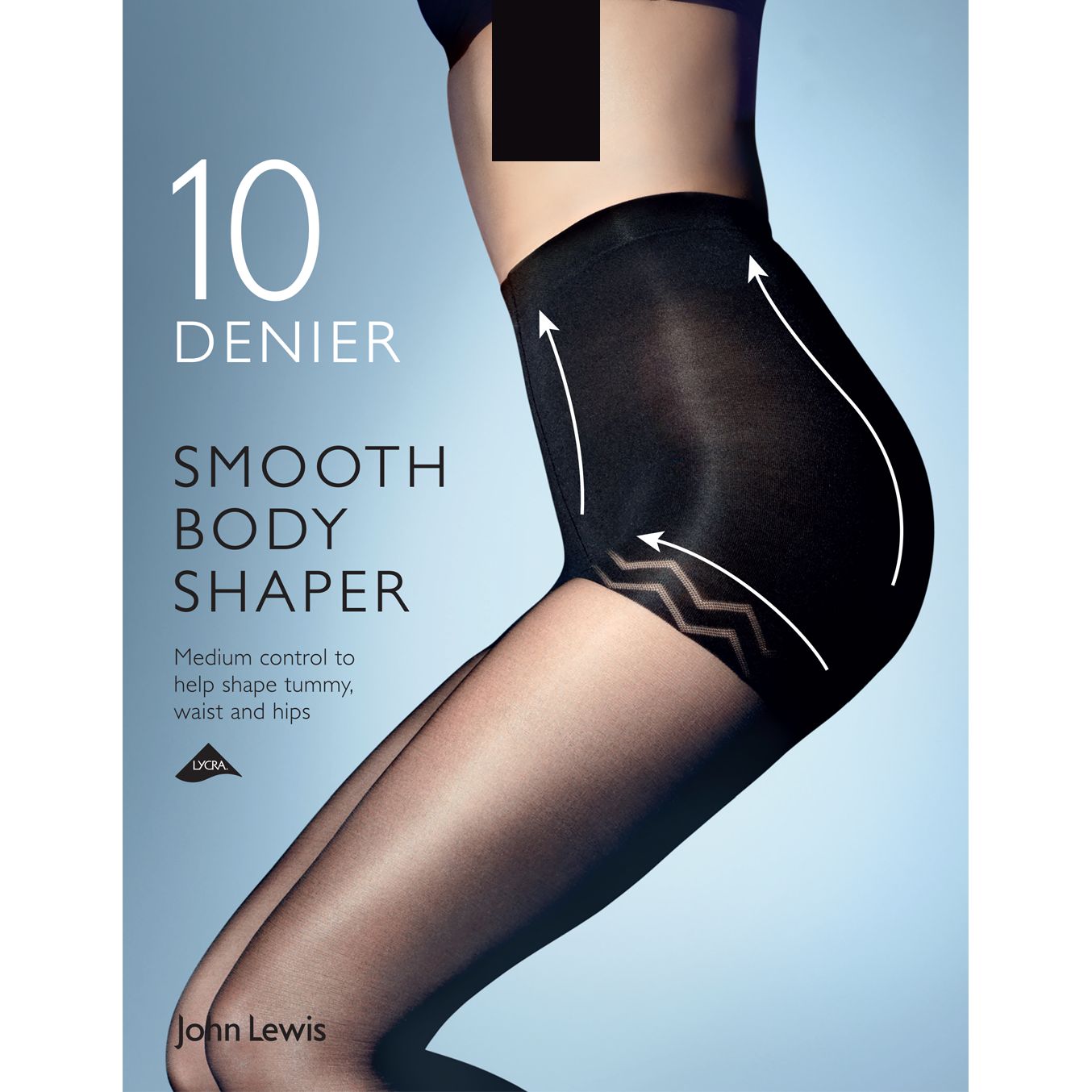 Chevron Control-Top Medium-Weight Smoothing Tights