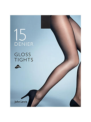 John Lewis & Partners 15 Denier Gloss Tights, Pack of 1