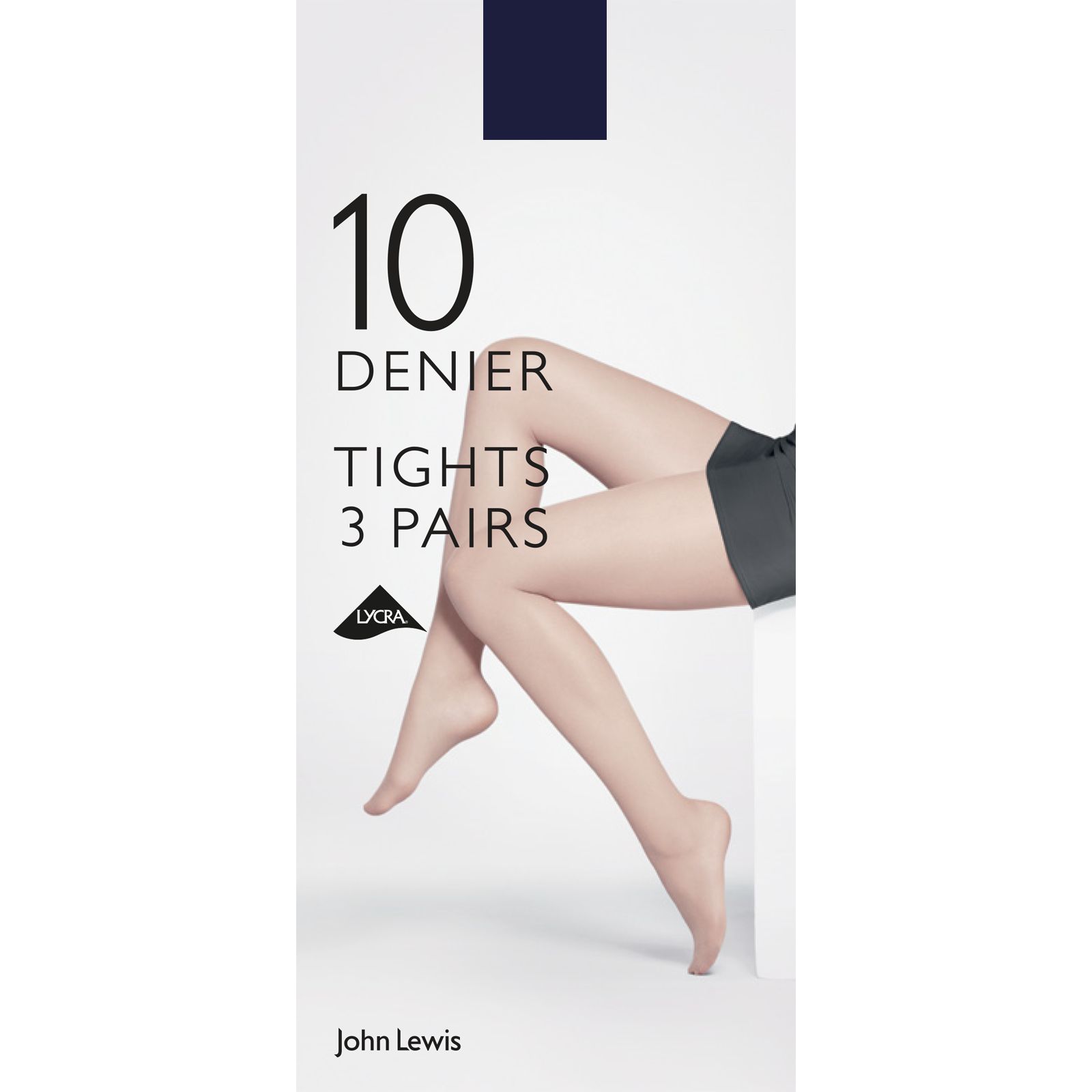 Charnos 10 Denier Elegance Tights, Barely Black at John Lewis & Partners