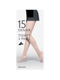 John Lewis & Partners 15 Denier Tights, Pack of 3