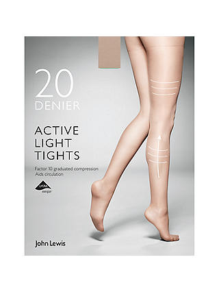 John Lewis & Partners 20 Denier Firm Support Active Light Sheer Tights