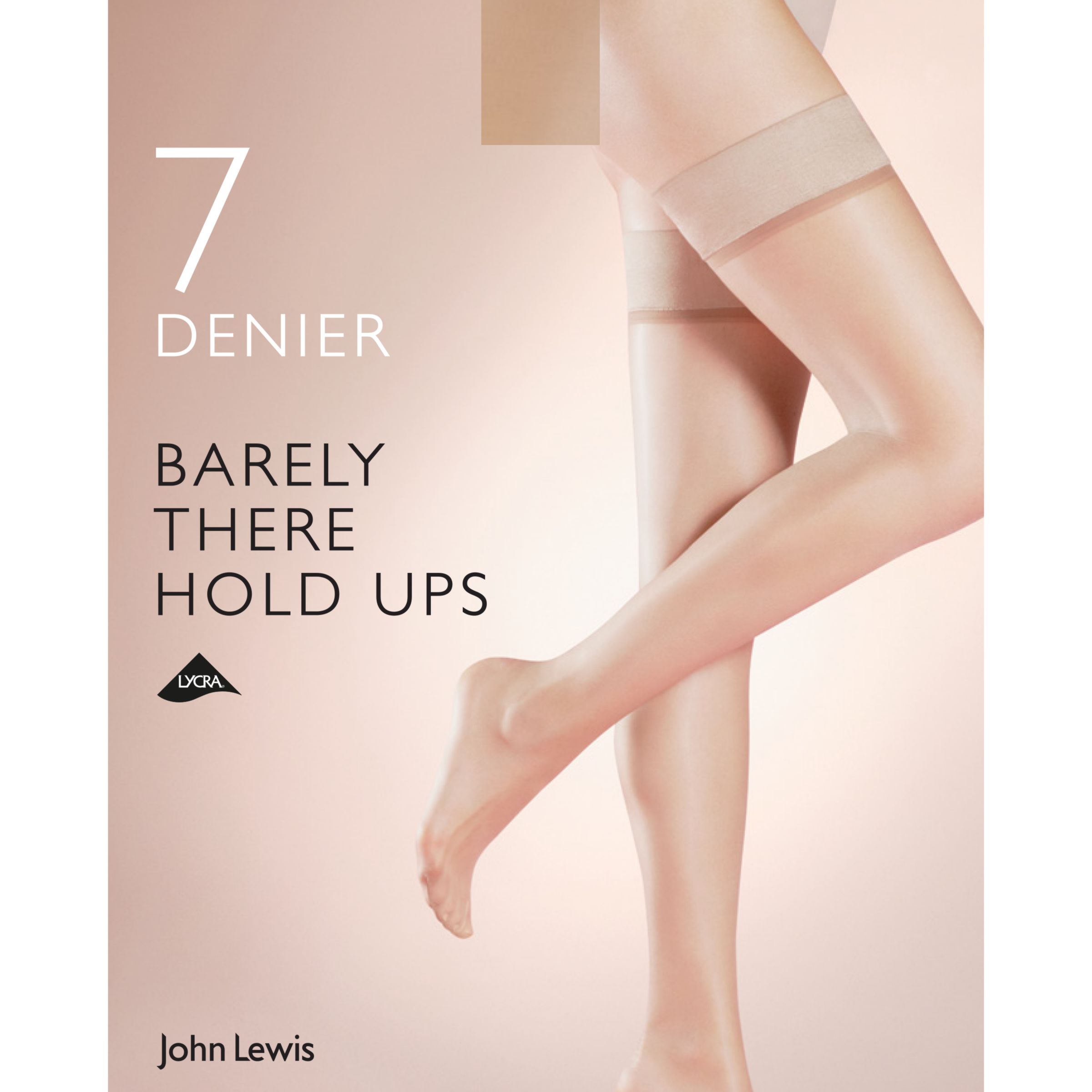 John Lewis & Partners 7 Denier Barely There Hold Ups, Pack of 1
