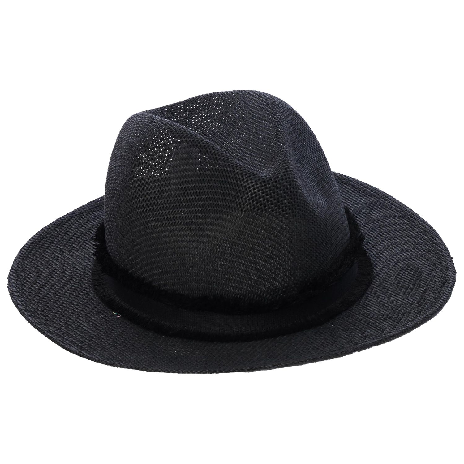 French Connection Riley Frayed Straw Fedora Hat at John Lewis & Partners