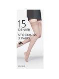 John Lewis & Partners 15 Denier Sheer Stockings, Pack of 3