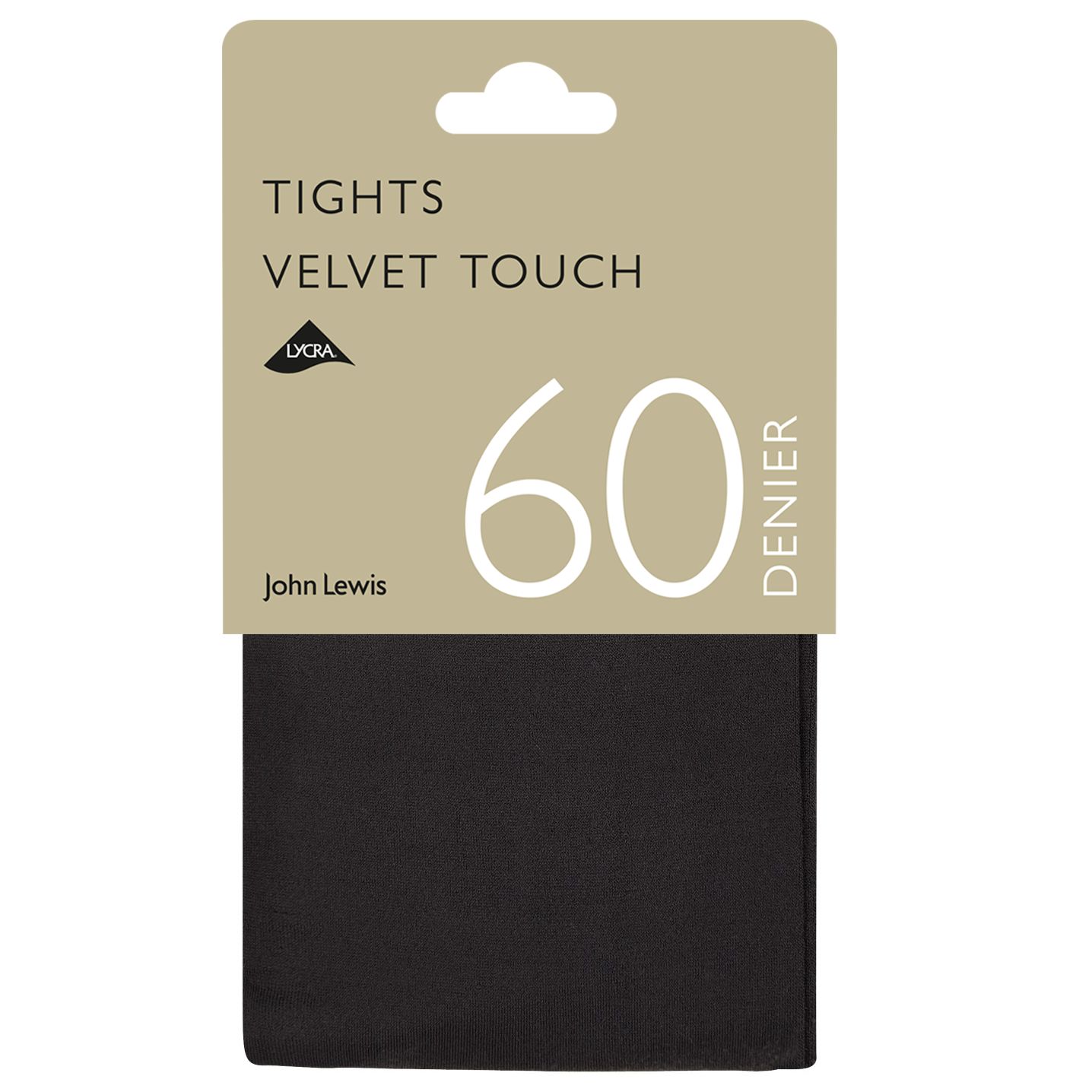 John Lewis 60 Denier Velvet Touch Opaque Tights, Charcoal