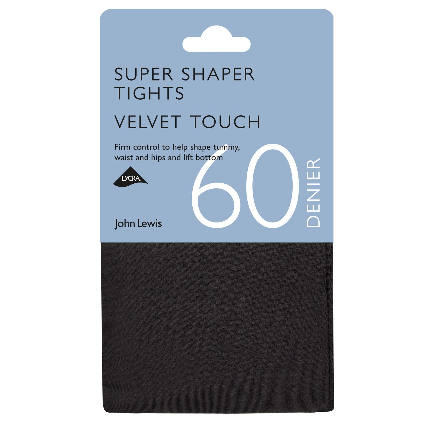 John Lewis 60 Denier Super Bodyshaper Velvet Touch Opaque Tights, Grey, M