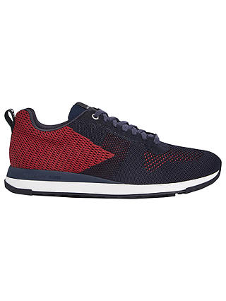 Paul Smith Rappid Lace Up Trainers, Dark Navy/Red