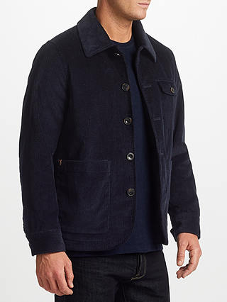 JOHN LEWIS & Co. Corduroy Workwear Jacket, Navy