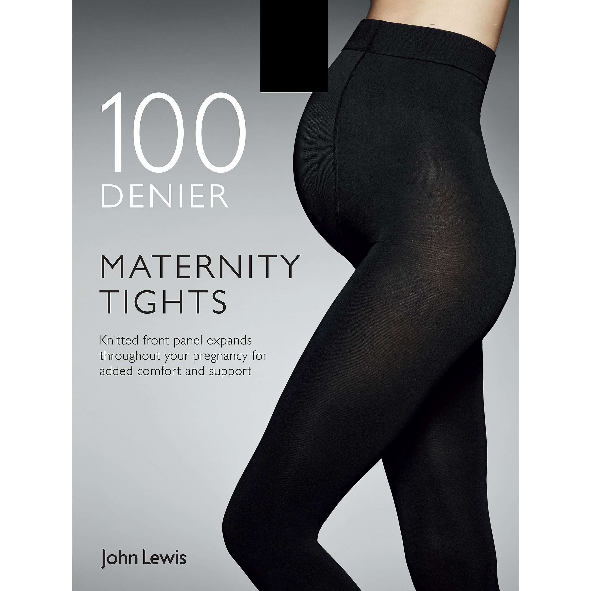 Buy John Lewis 100 Denier Opaque Maternity Tights, Black Online at johnlewis.com