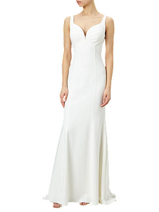 Adrianna Papell Stretch Crepe Evening Gown, Ivory