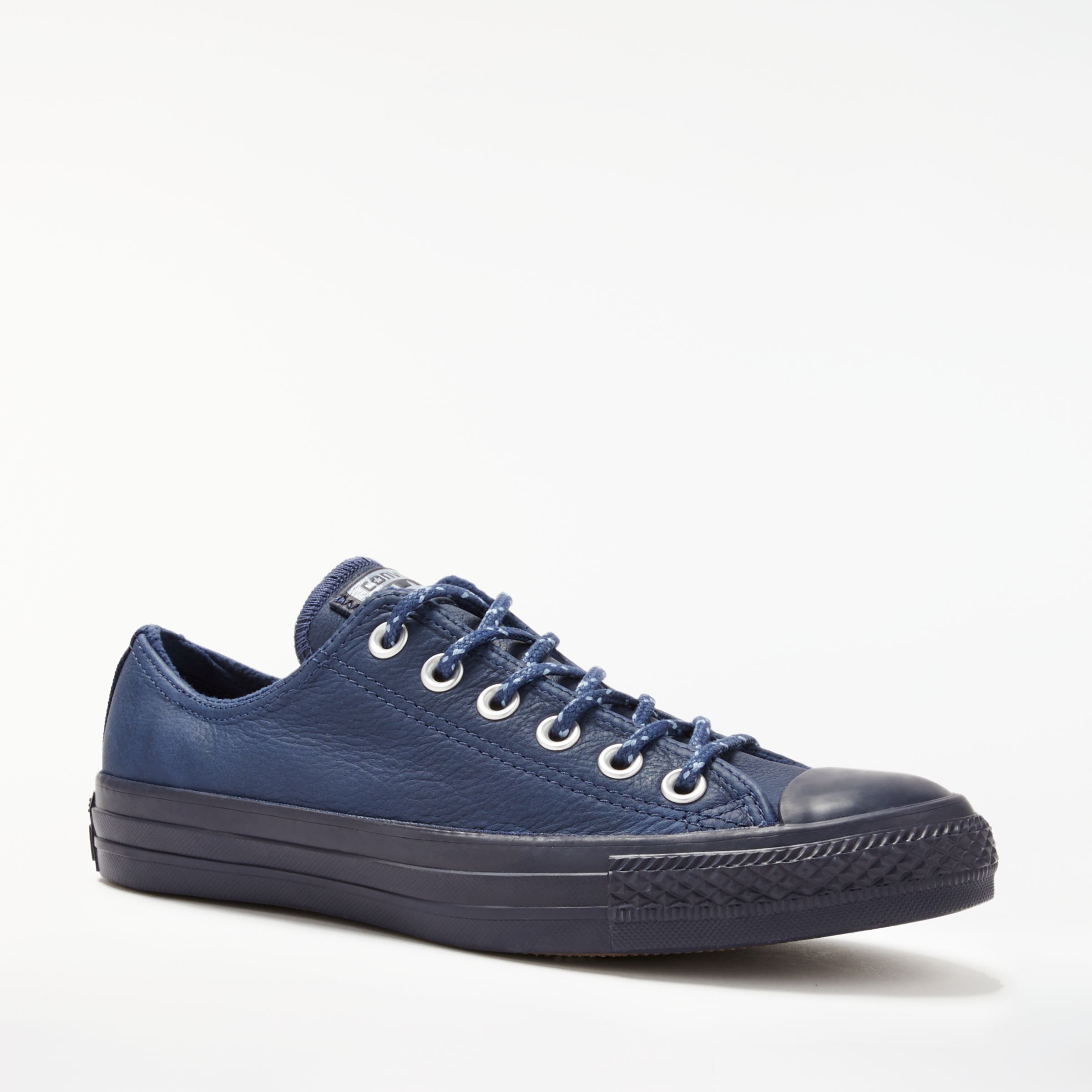Converse Chuck Taylor All Star Ox Leather Trainers, Navy Leather