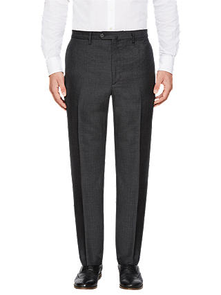 Hackett London Wool Puppytooth Regular Fit Suit Trousers, Charcoal