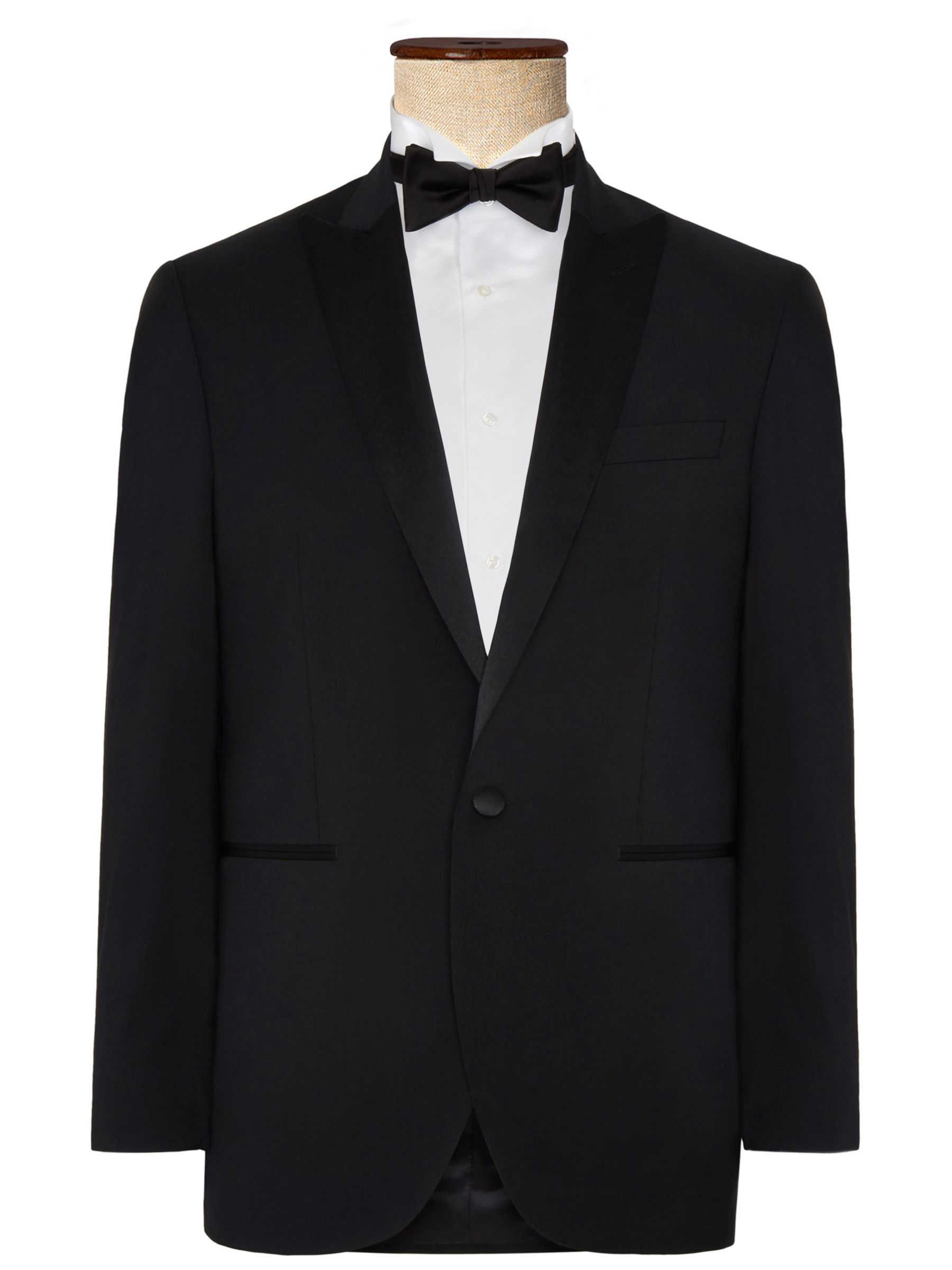 Hackett London Regular Fit Dress Suit Jacket, Black at John Lewis ...