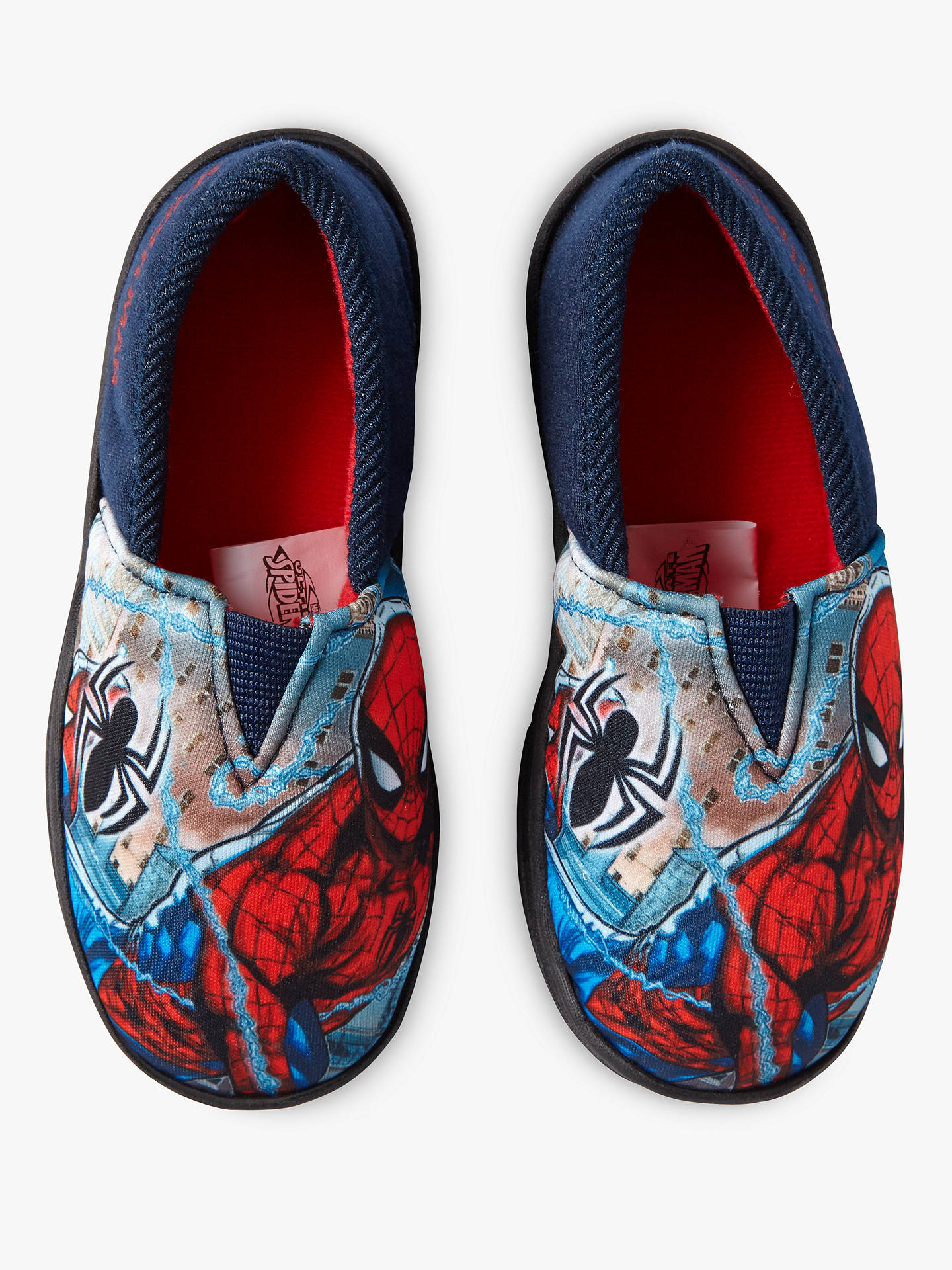Spiderman Baby Soft Stretch Slippers, Navy at John Lewis & Partners