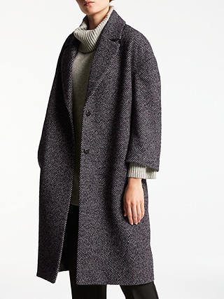 Kin Cocoon Coat, Grey/Multi
