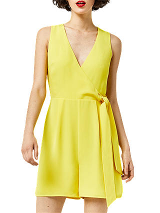 Warehouse Cross Front Playsuit, Yellow