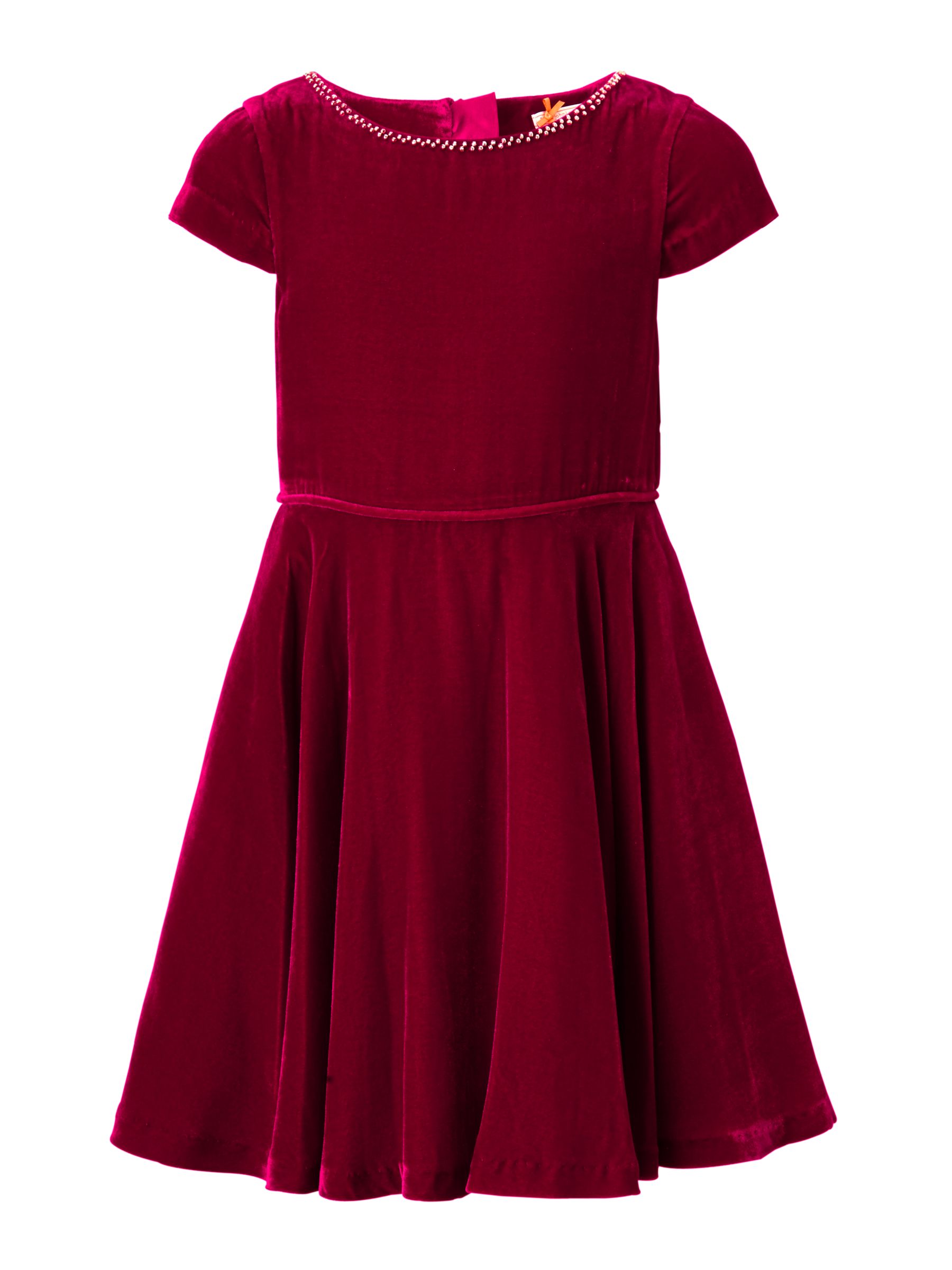 John Lewis Heirloom Collection Girls' Velvet Dress, Red
