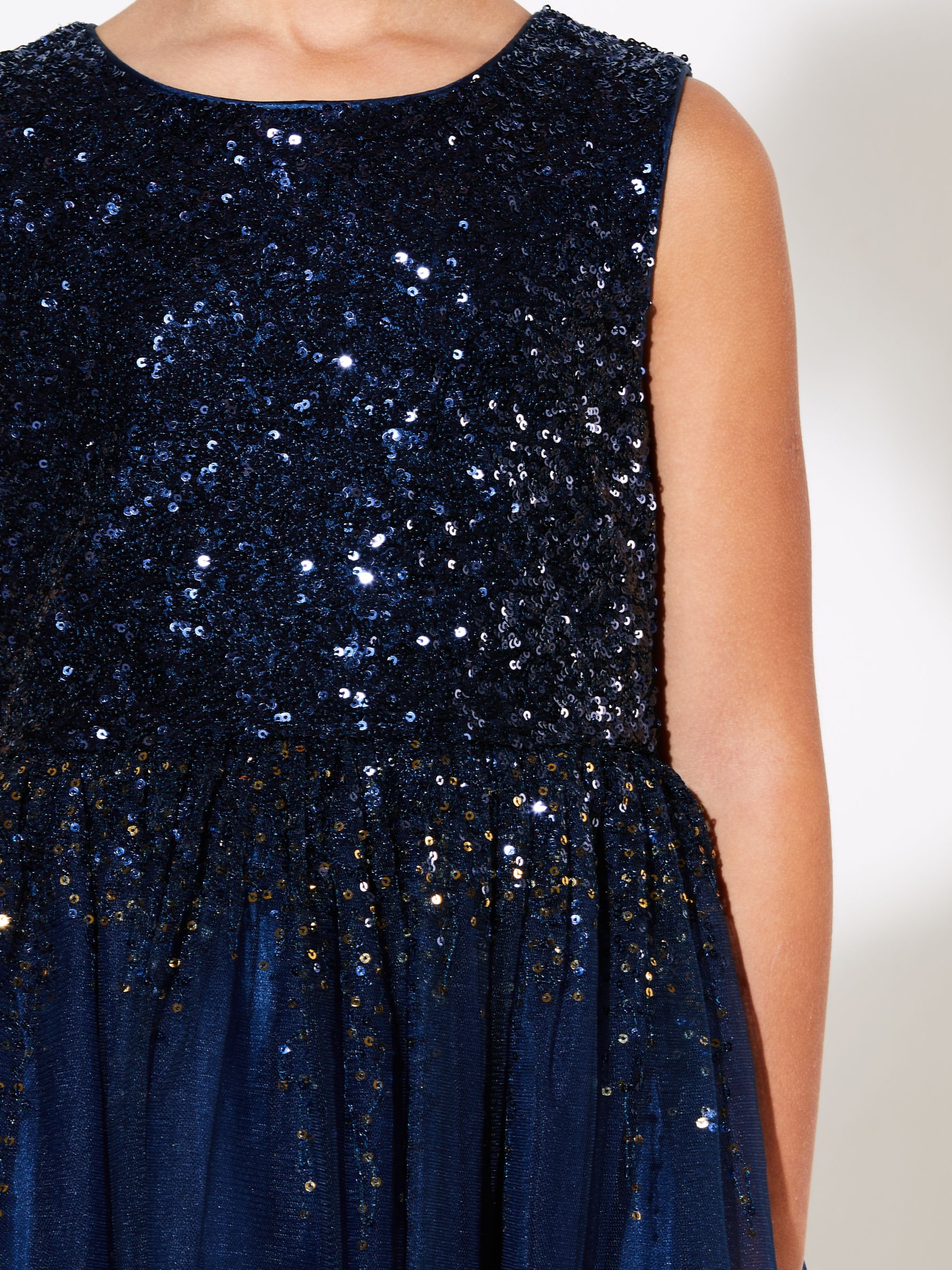 girls blue sparkly dress