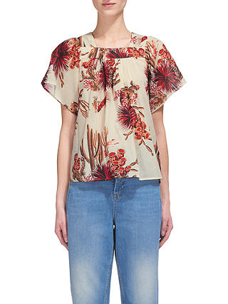 Whistles Cactus Square Neck Blouse, Ivory