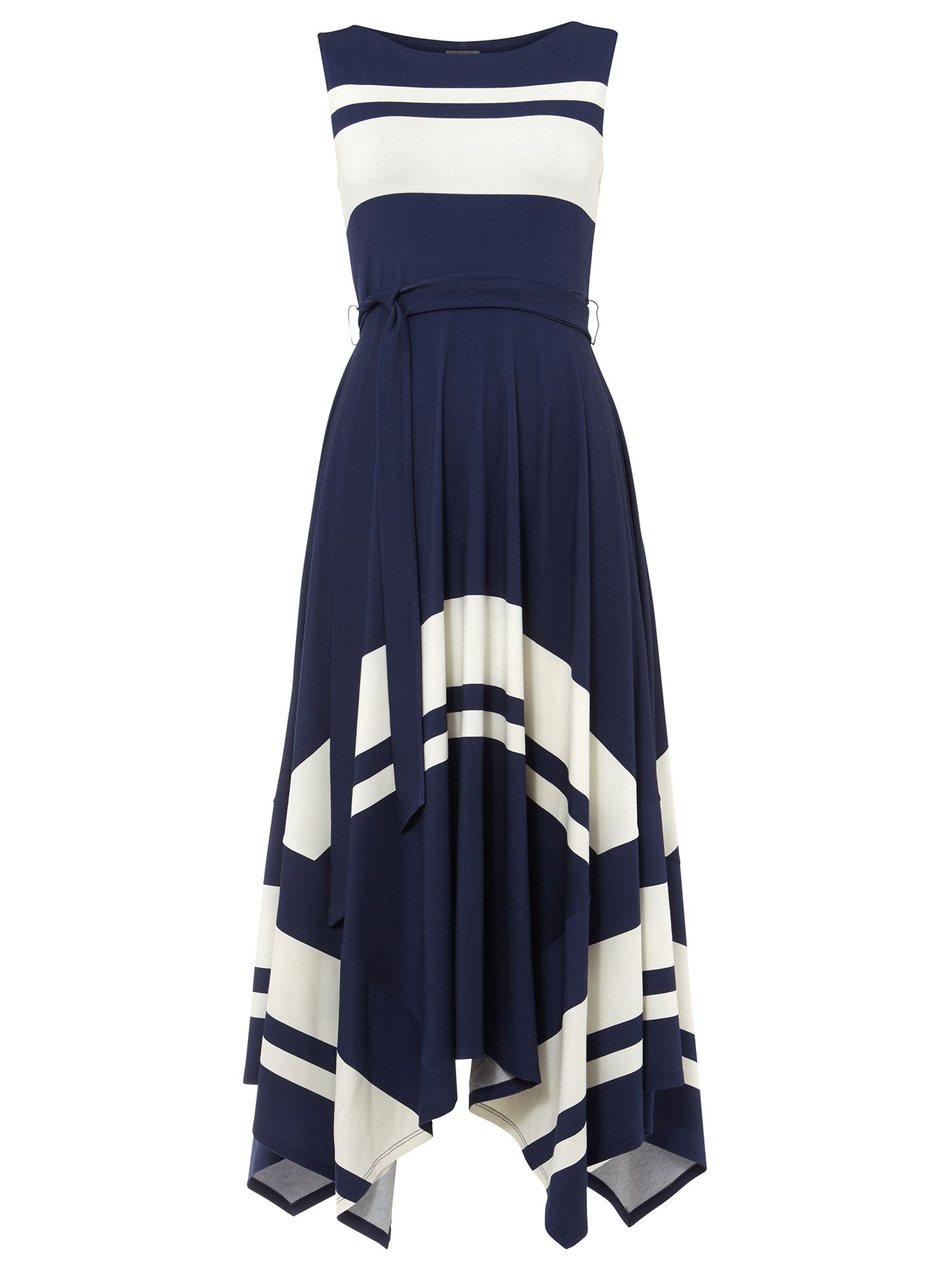 Phase Eight Winola Stripe Maxi Dress, Navy/Ivory