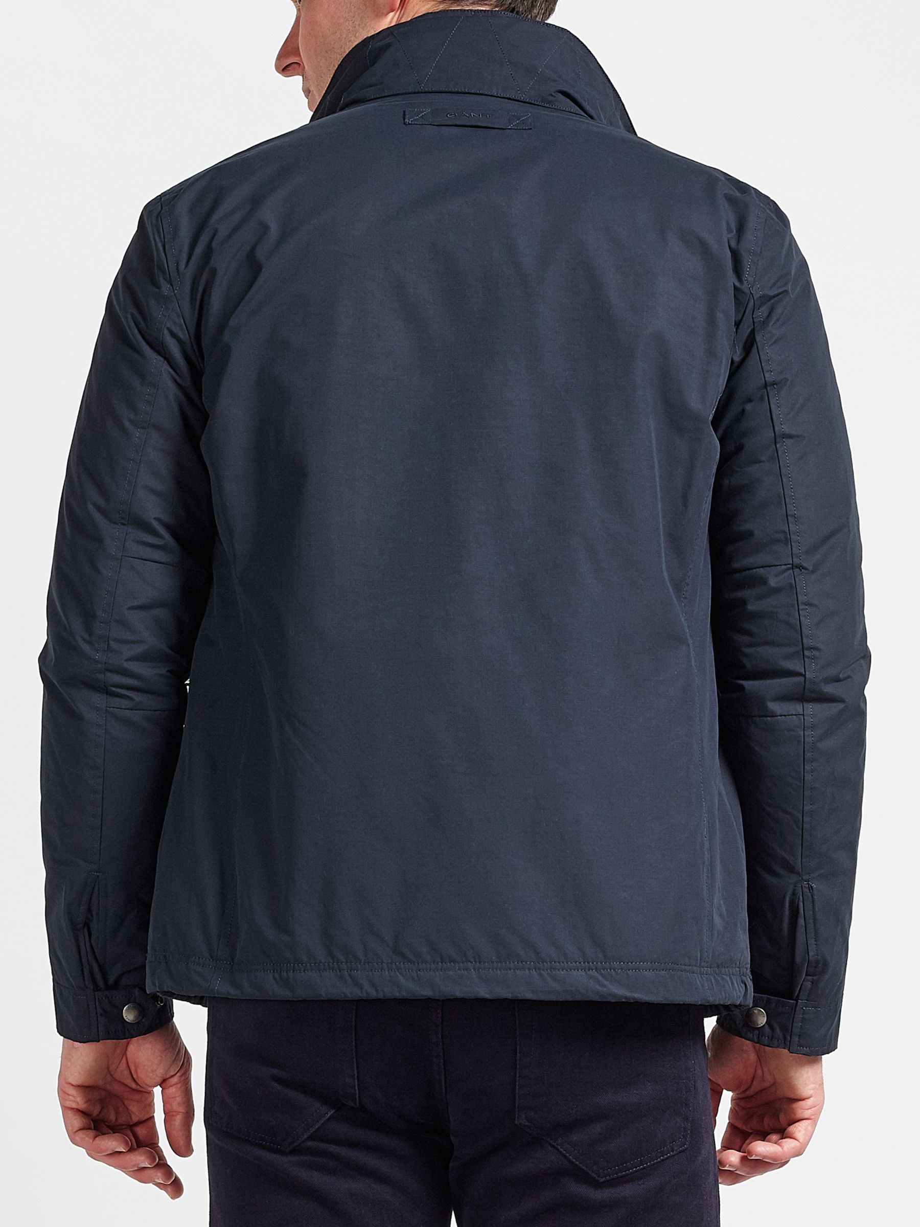 Gant Mid Length Jacket, Navy at John Lewis & Partners