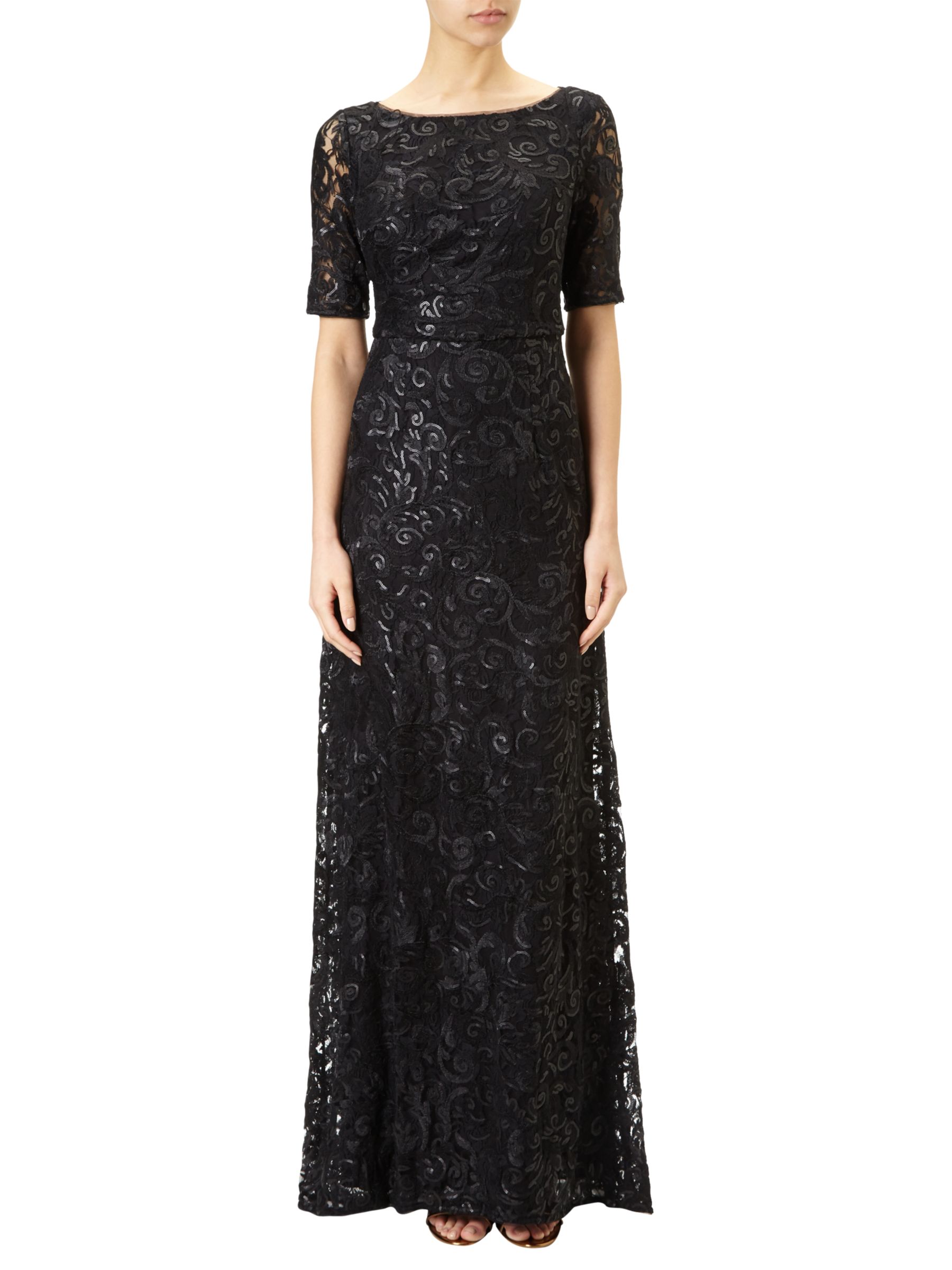 Adrianna Papell Stretch Sequin Mermaid Gown, Black