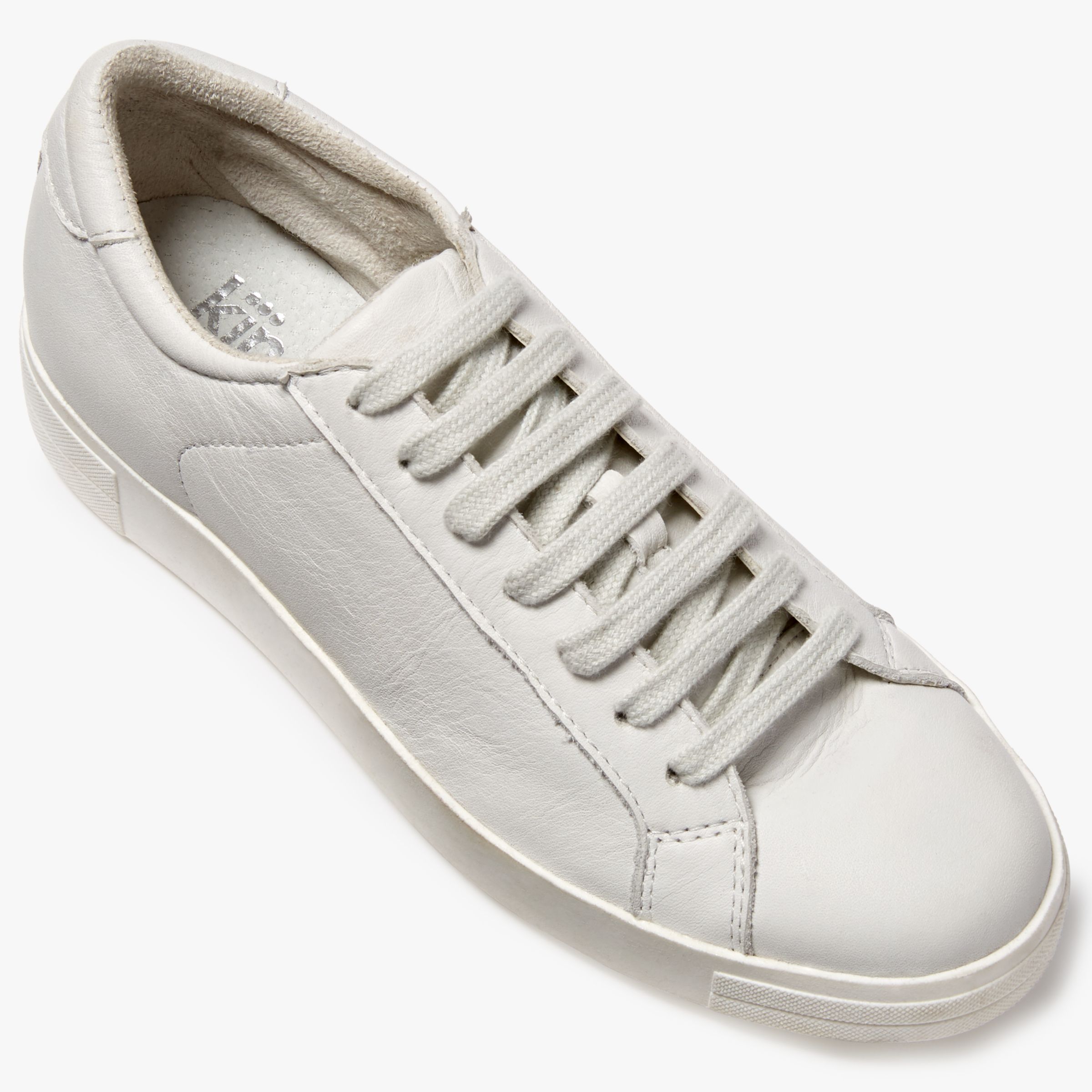 Kin Engel Lace Up Trainers, White at John Lewis & Partners