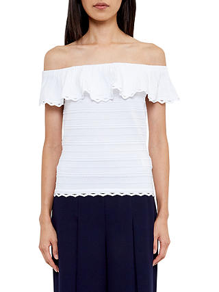 Ted Baker Laurili Off Shoulder Knitted Top, White
