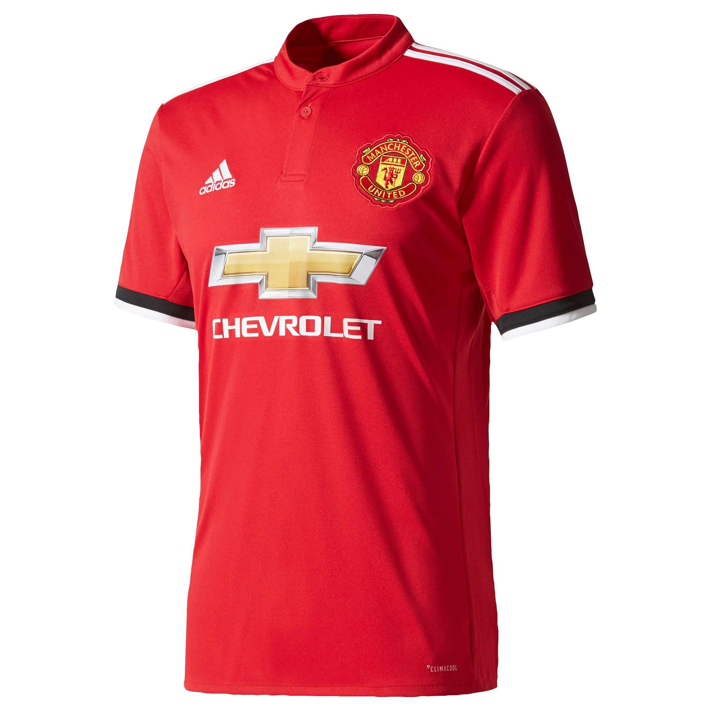 adidas Manchester United F.C. Home Replica Football Shirt, Red, S
