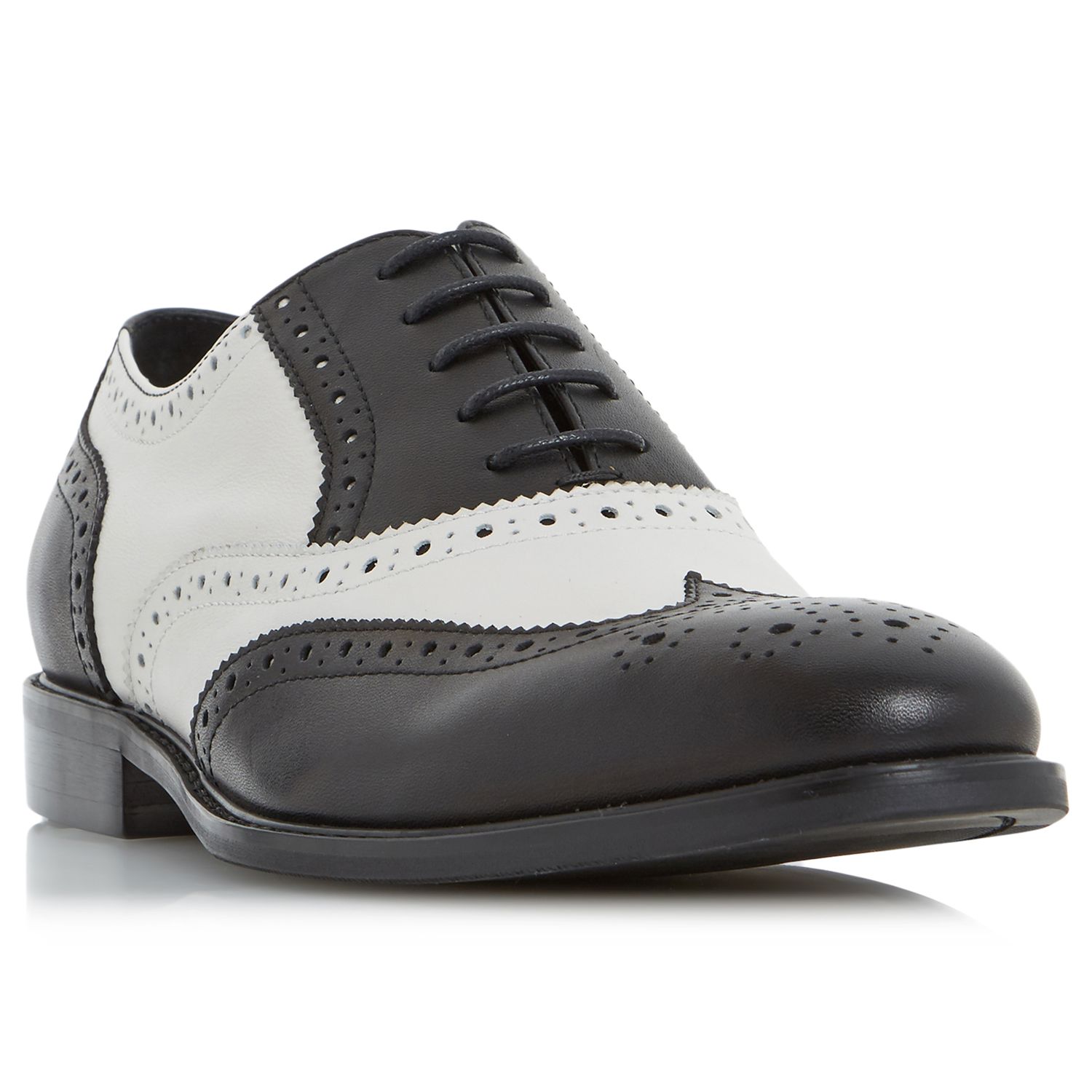 black and white brogues mens