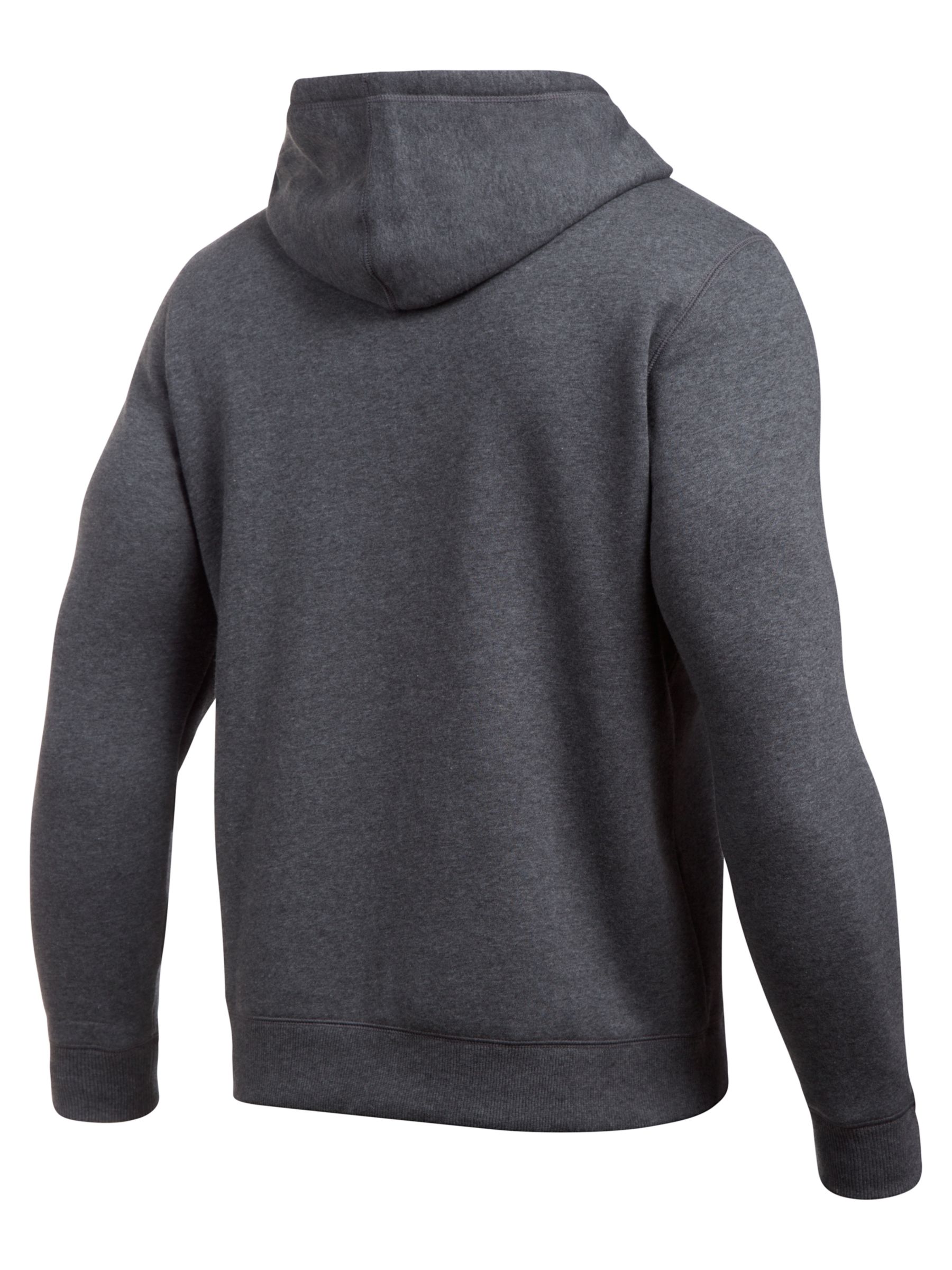 Under Armour Rival Fitted Graphic Hoodie, Grey at John Lewis & Partners