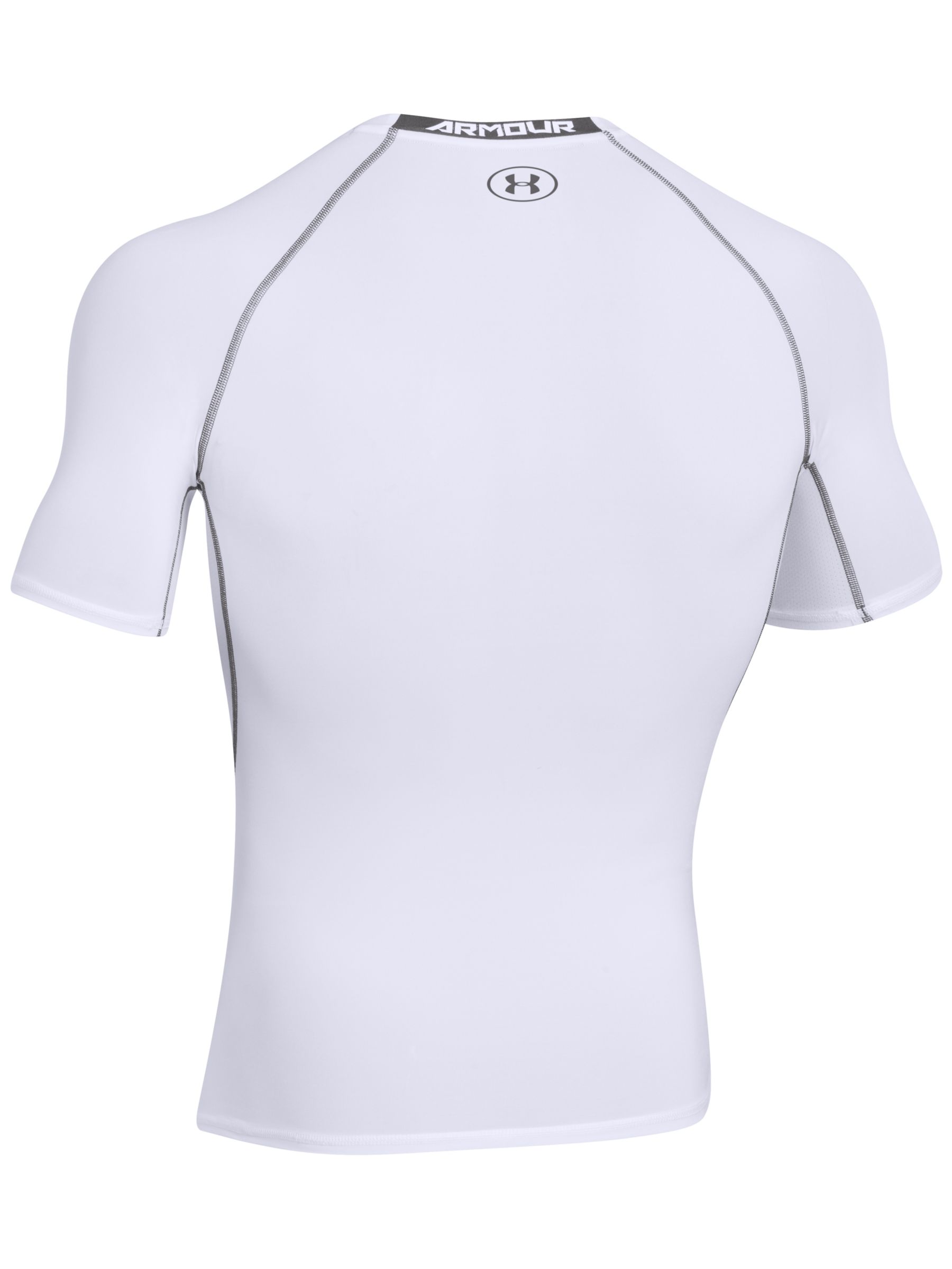 Under Armour HeatGear Armour Short Sleeve Compression Shirt, White at ...