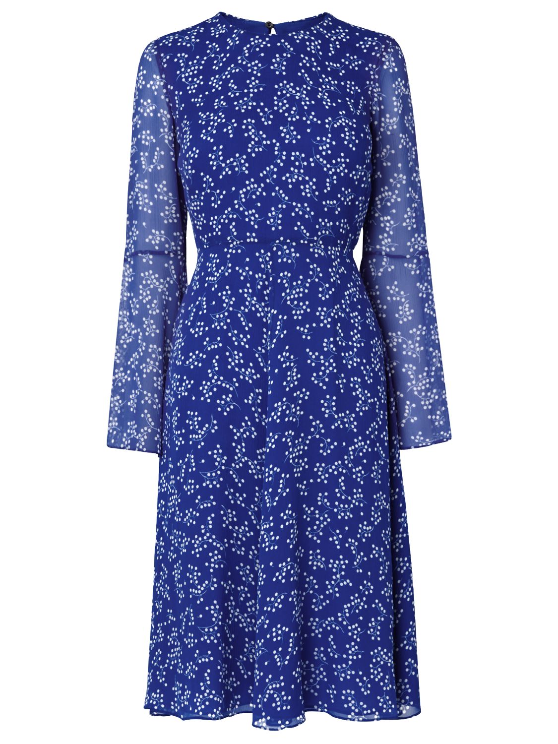 L.K. Bennett Cecily Silk Dress, Blue, 16