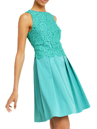 Oasis Lace Bodice 2 in 1 Mini Dress, Turquoise
