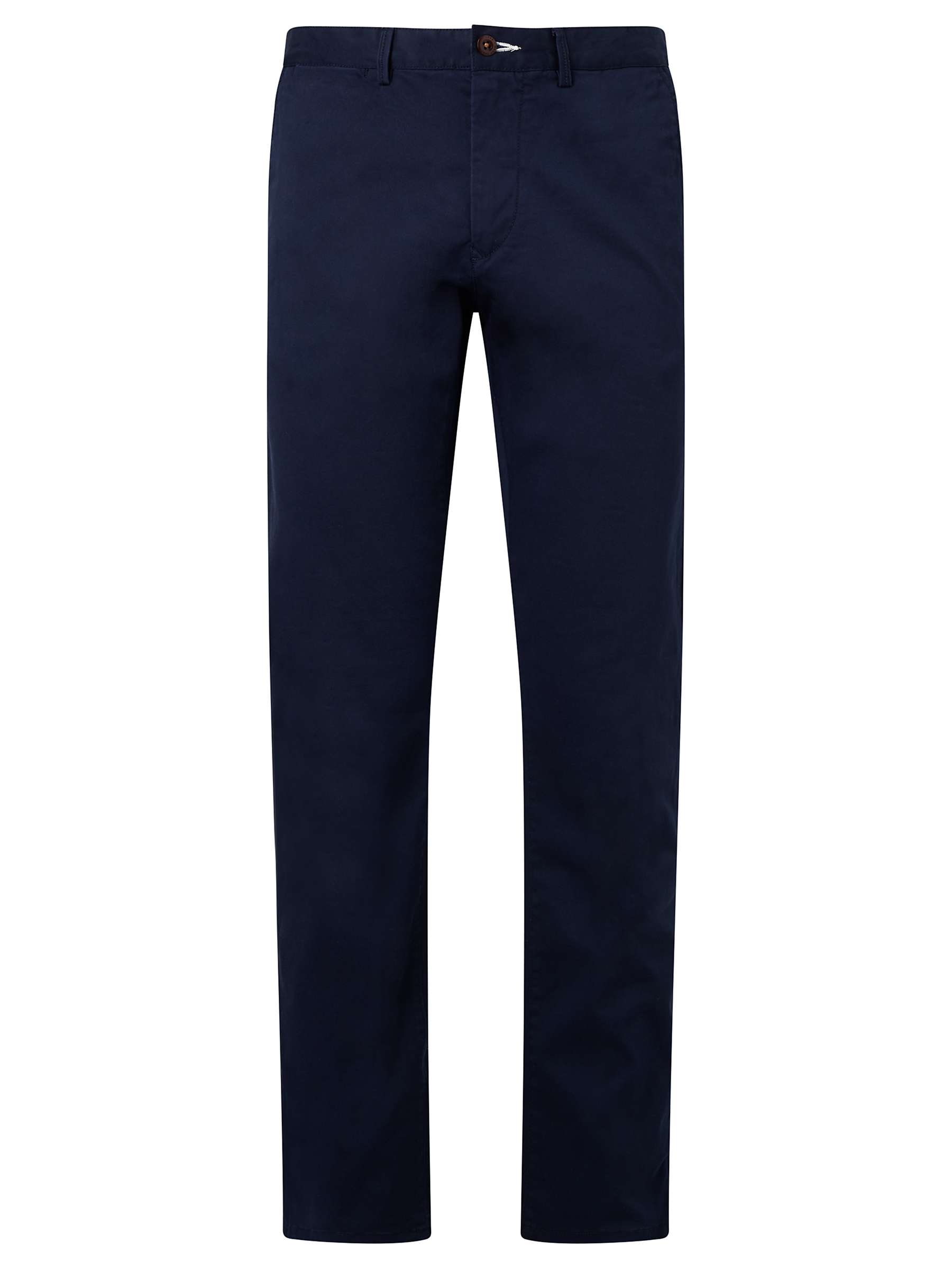 GANT Regular Twill Chino Trousers, Navy at John Lewis & Partners