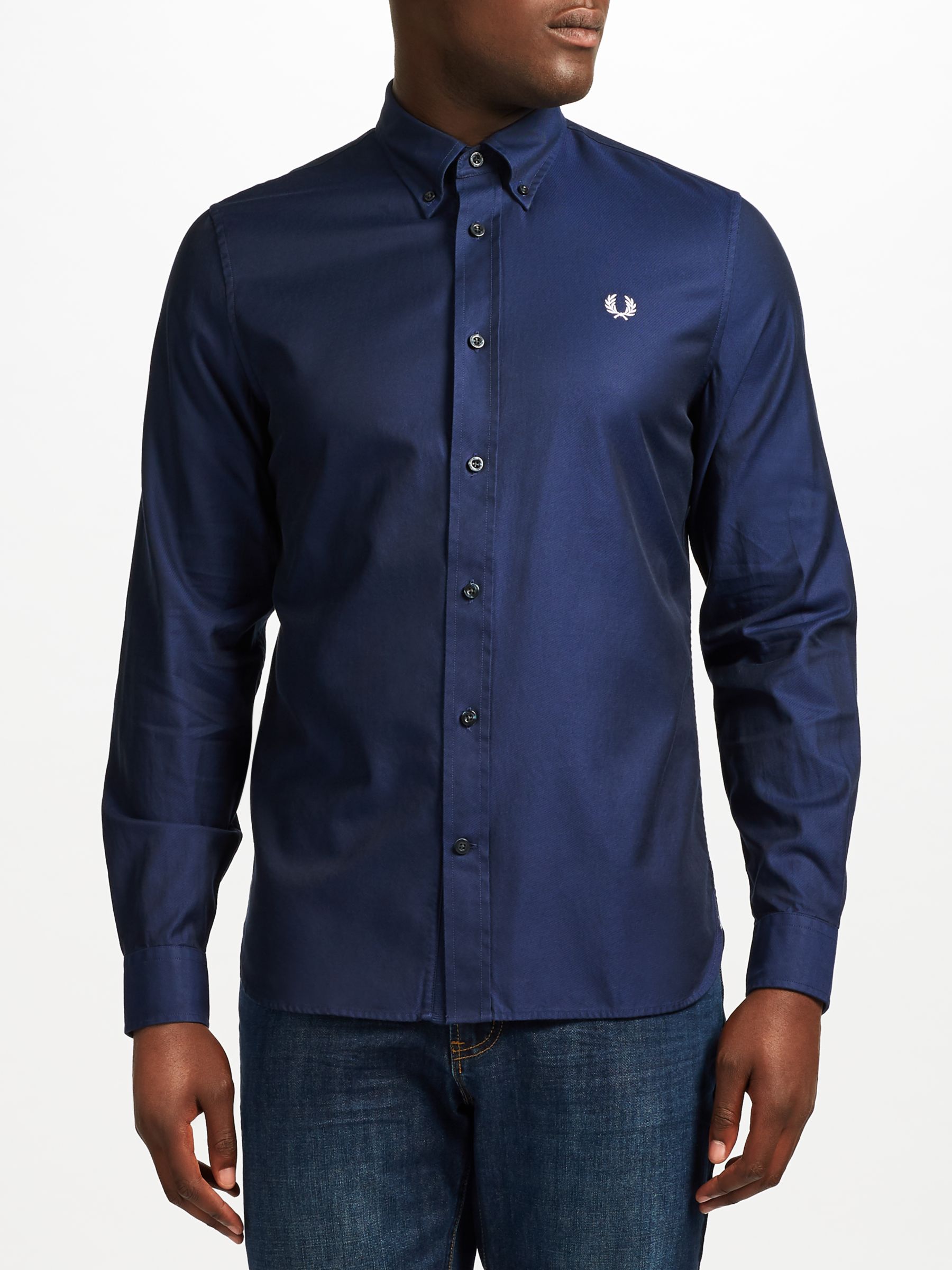 navy fred perry shirt