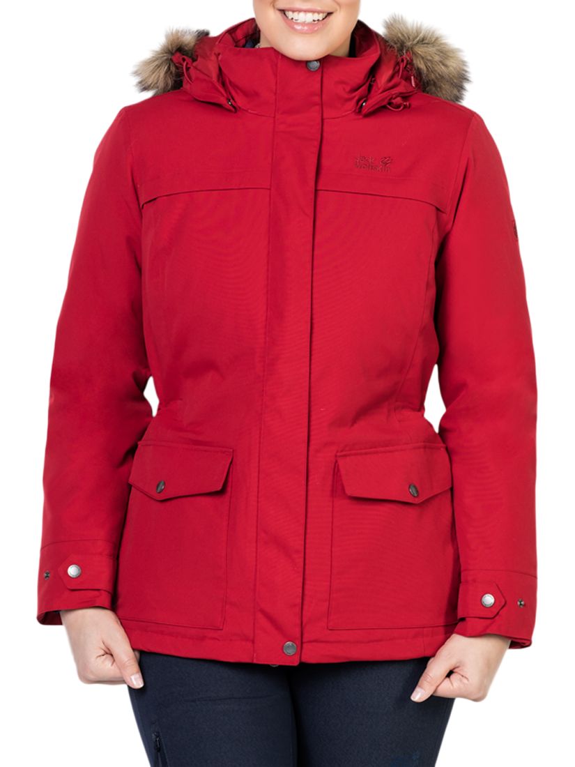 Jack Wolfskin Rocky Shore 3-in-1 Waterproof Women's Jacket, Red, XS