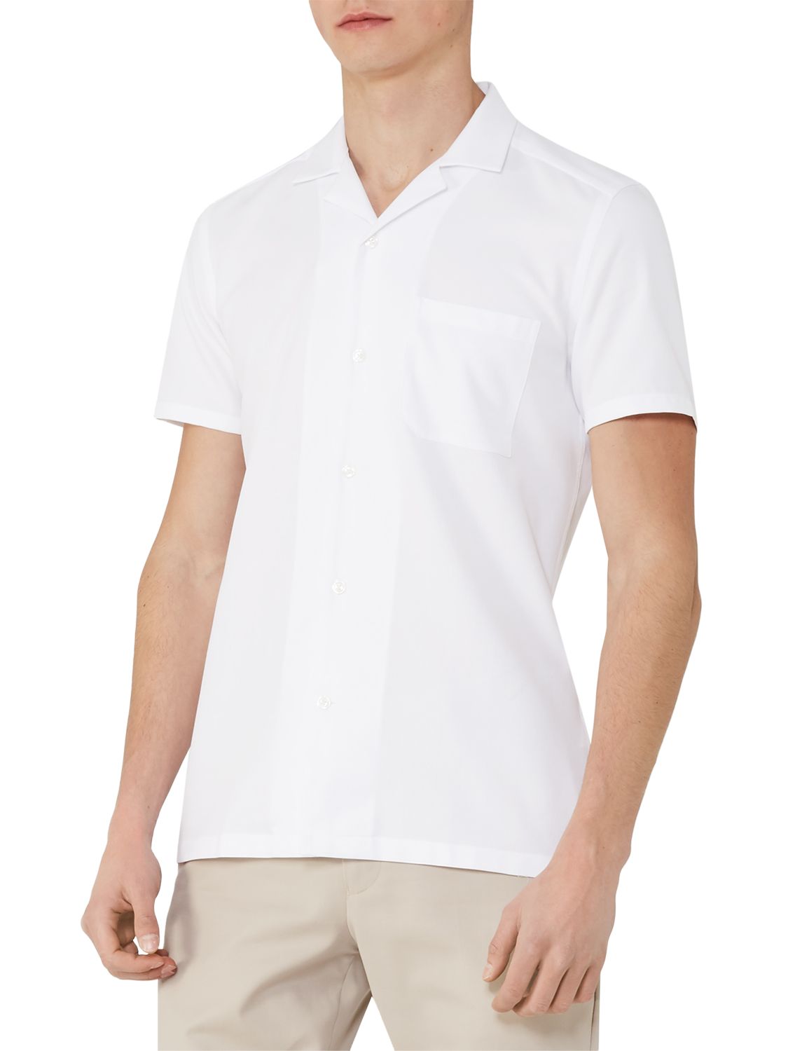 Reiss Torino Cuban Collar Short Sleeve Shirt