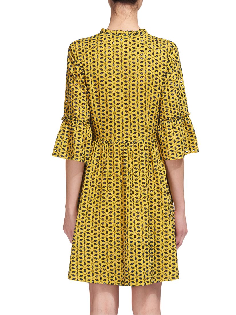 Whistles Floral Broderie Dress, Yellow/Multi at John Lewis