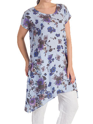 Chesca Floral Print Tunic, Blue/Purple