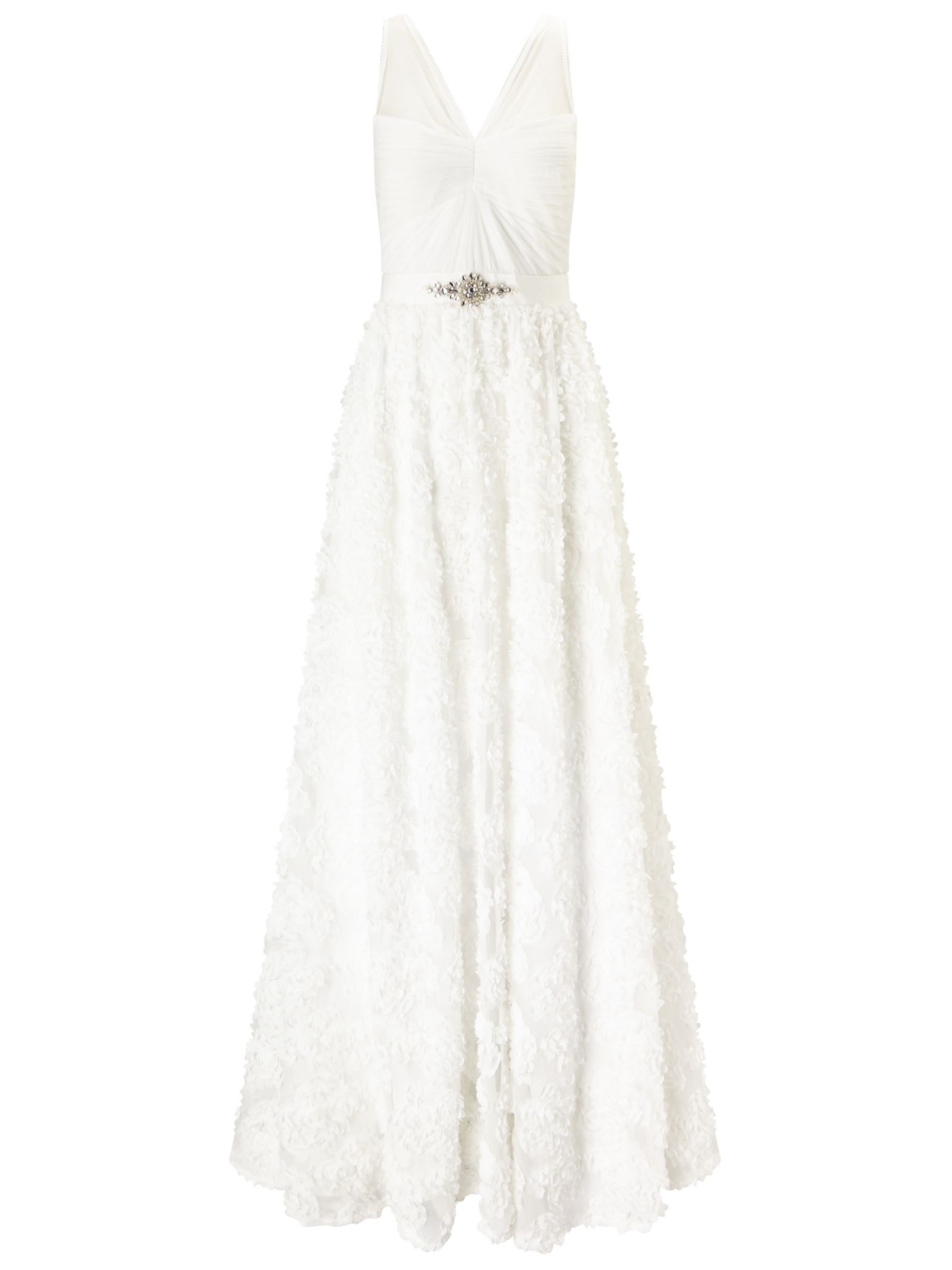 Adrianna Papell Sleeveless Tulle Chiffon Bridal Gown, Ivory